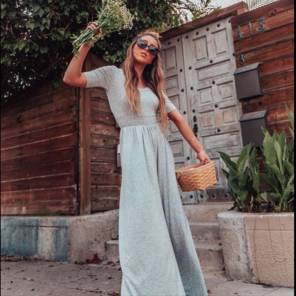West Kei Elbow Sleeve Wide Leg Jumpsuit 